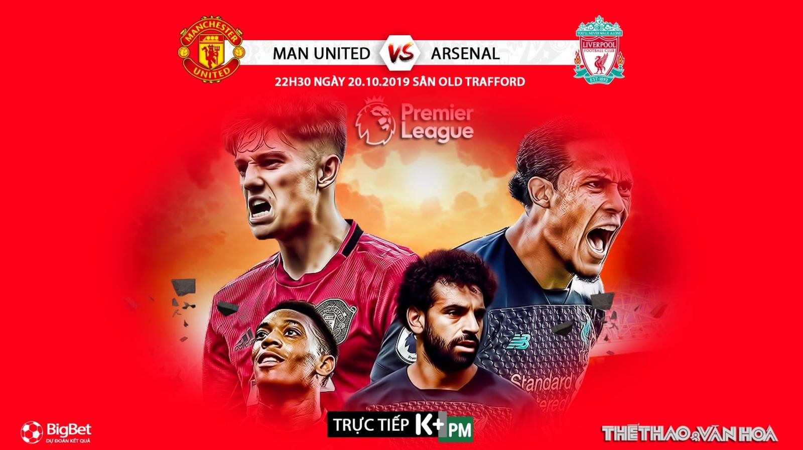 Xem trực tiếp bóng đá Ngoại hạng Anh. Trực tiếp MU đấu với Liverpool